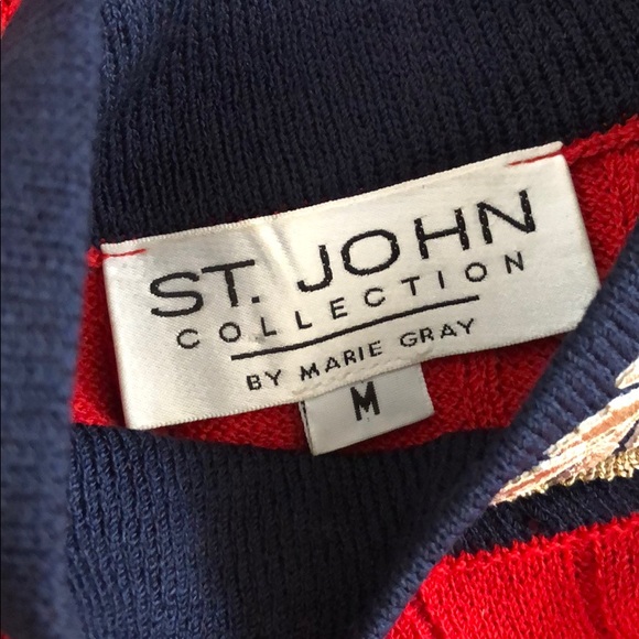 Vintage St. John sailor military knit skirt and pant set M - Picture 2 of 2